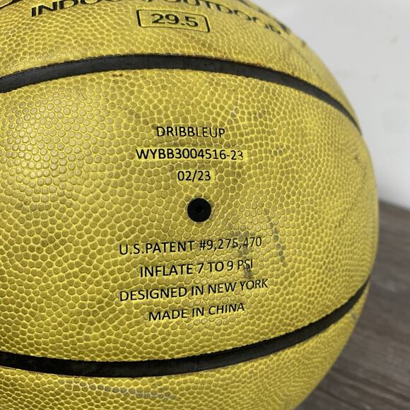 Dribble Up Basketball Official Size Indoor Outdoor 29.5 Basketball Yellow - Picture 5 of 5